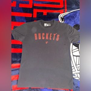 Black Miami Heat T-Shirt, short sleeve, Mens Large, good condition